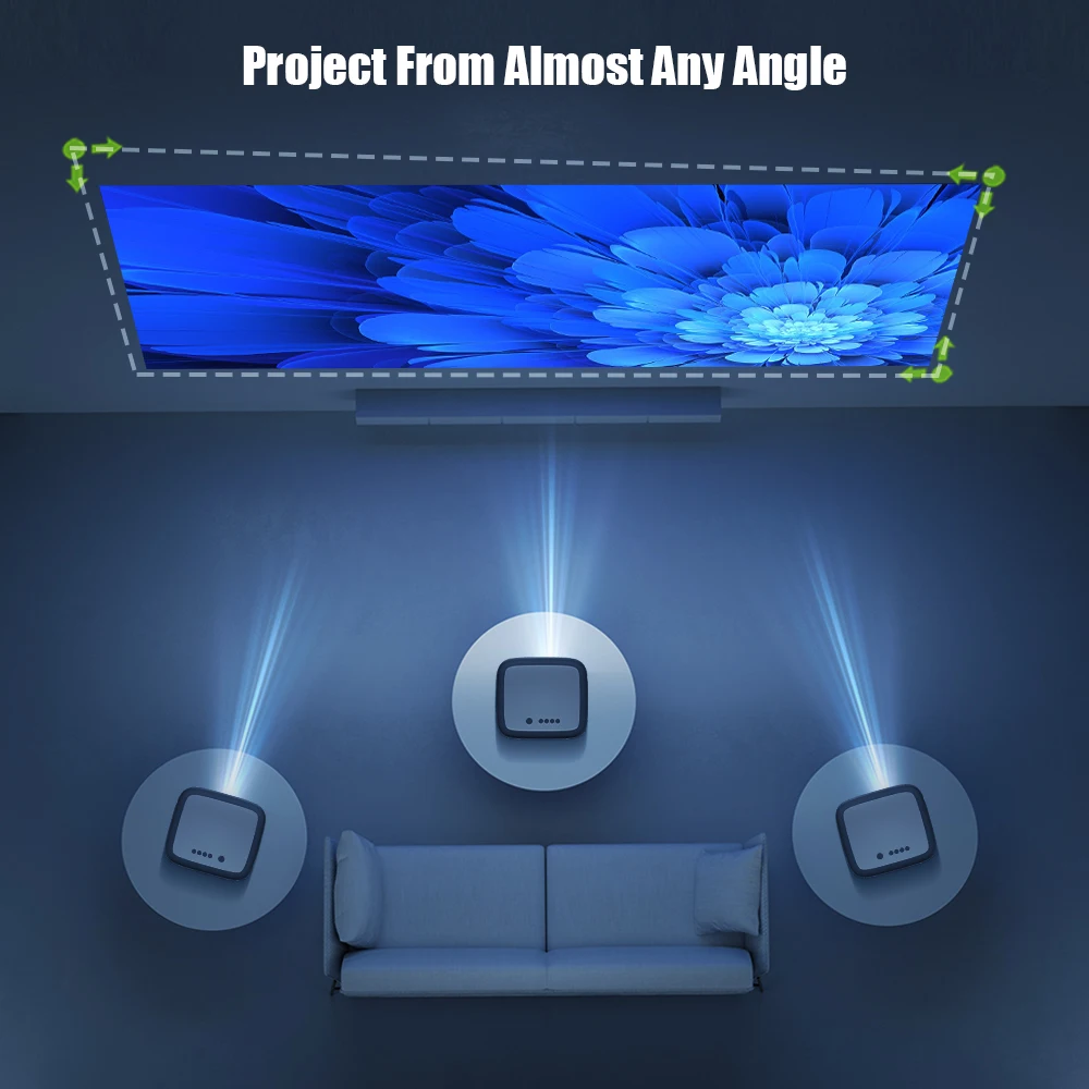 BYINTEK X25 Full HD Projector 1080P 4K Video 900Ansi Auto Focus WiFi Smart Android 9.0 LCD LED portable projector