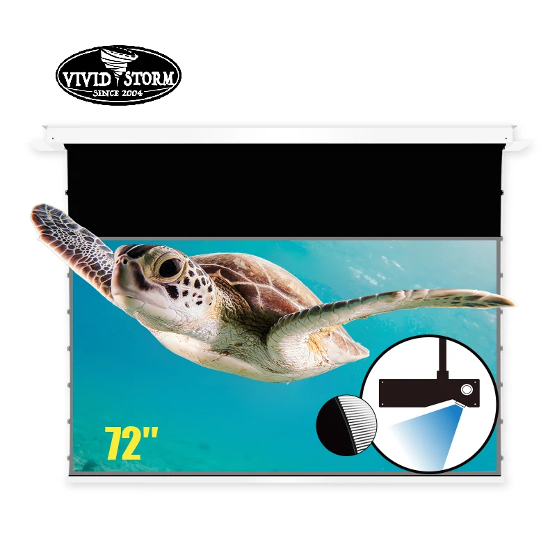 Vividstorm Pro A Schermo Per Proiettore Da Incasso A Soffitto Da 72 Pollici Fast Fold Drop Down Schermi Di Proiezione Retrattili Home Theatr Ust