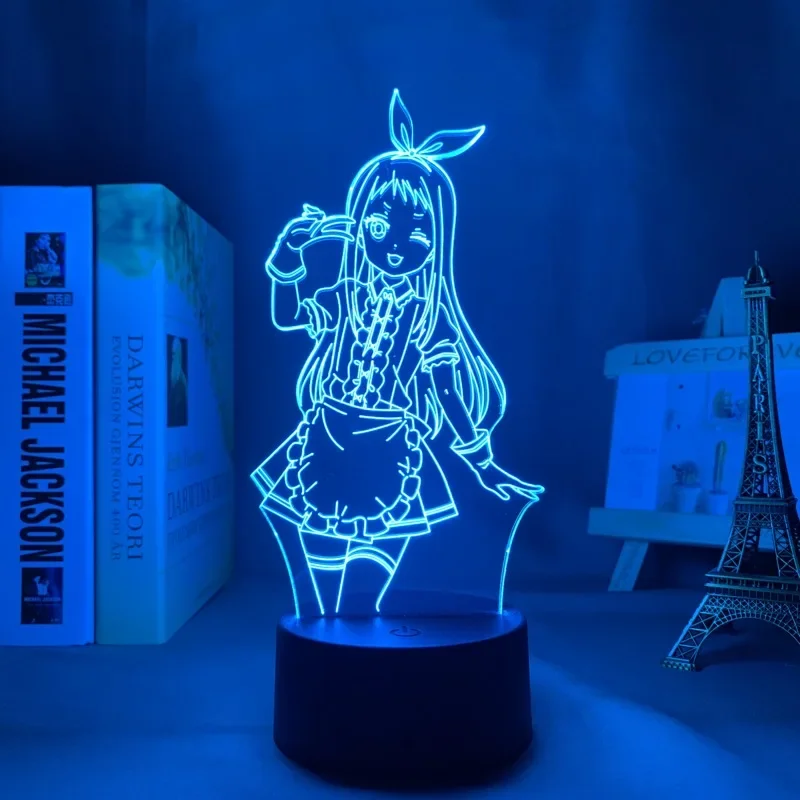 Hideri Kanzaki Led 야간 조명, 침실 장식 야간 조명, 애니메이션 와이프 선물 테이블, 3D 램프, Hideri Kanzaki Blend S