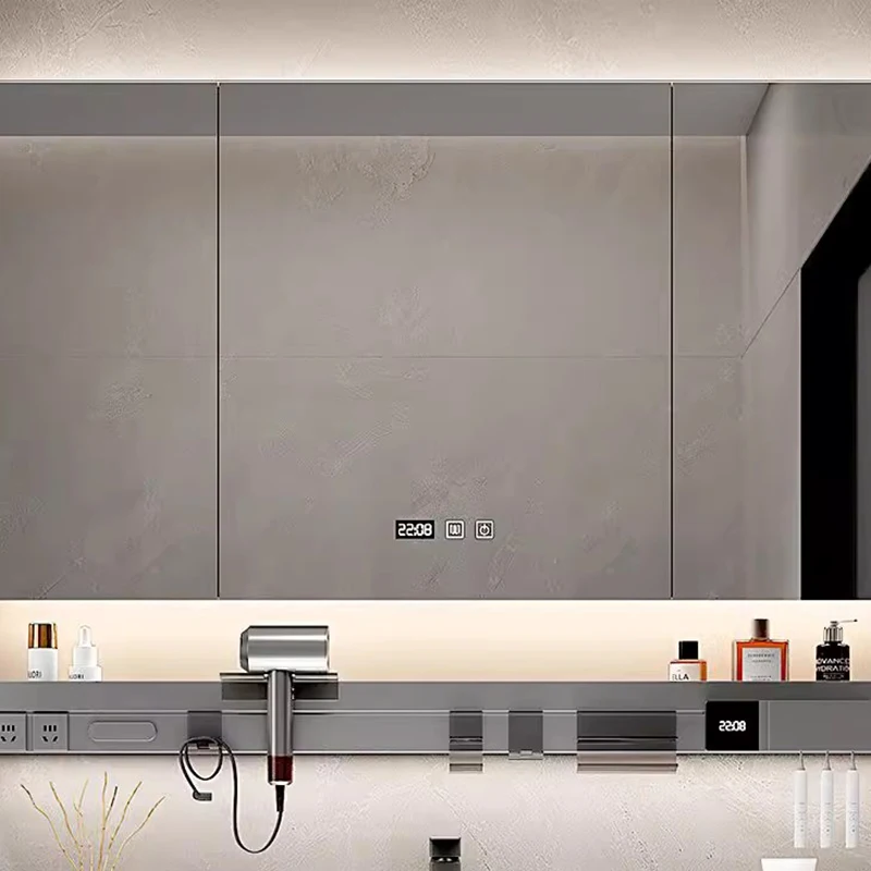 Modern Simple Bathroom Vanities Solid Wood Light Vanity Vanity Bathroom Vanities Partition Drawer Mobiletto Bagno Furniture