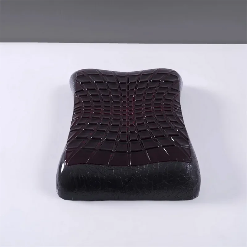 Product deep sleep mercerized gel emperor neck pillow solid color simple fashion high-dimensional soft independent gel pillow 6