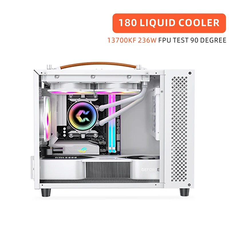Caixa de Computador de Alumínio com Carga sem Fio Gaming pc Chassis M-atx Mini-itx Sfx Psu Radiador 135 mm Metalfish-s1 - Imagem 6