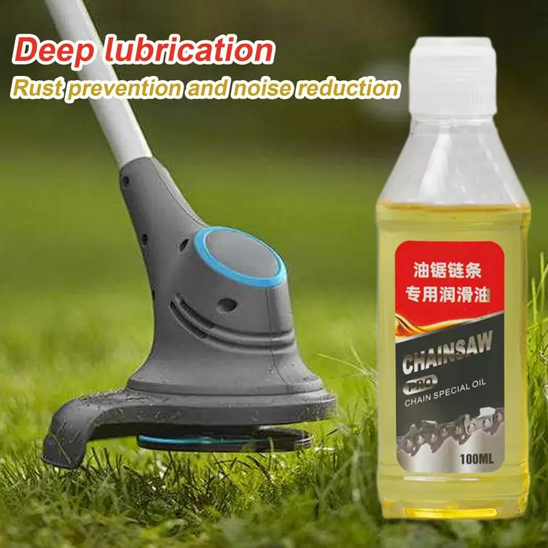 Chain Saw Oil Noise Reduction Motorcycle Chain Lubricant Garden Hedge Trimmers Mowers Rustproof Protection lubricating oil 100ml