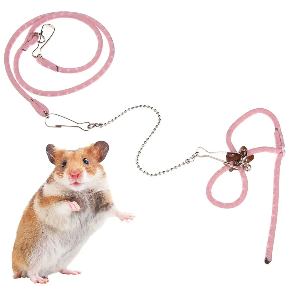 New Small Pet Adjustable Hamster Harness Rope Soft Harness Leash Bird Parrot Mouse Hamster Ferrets Rat Pet Pig Leash