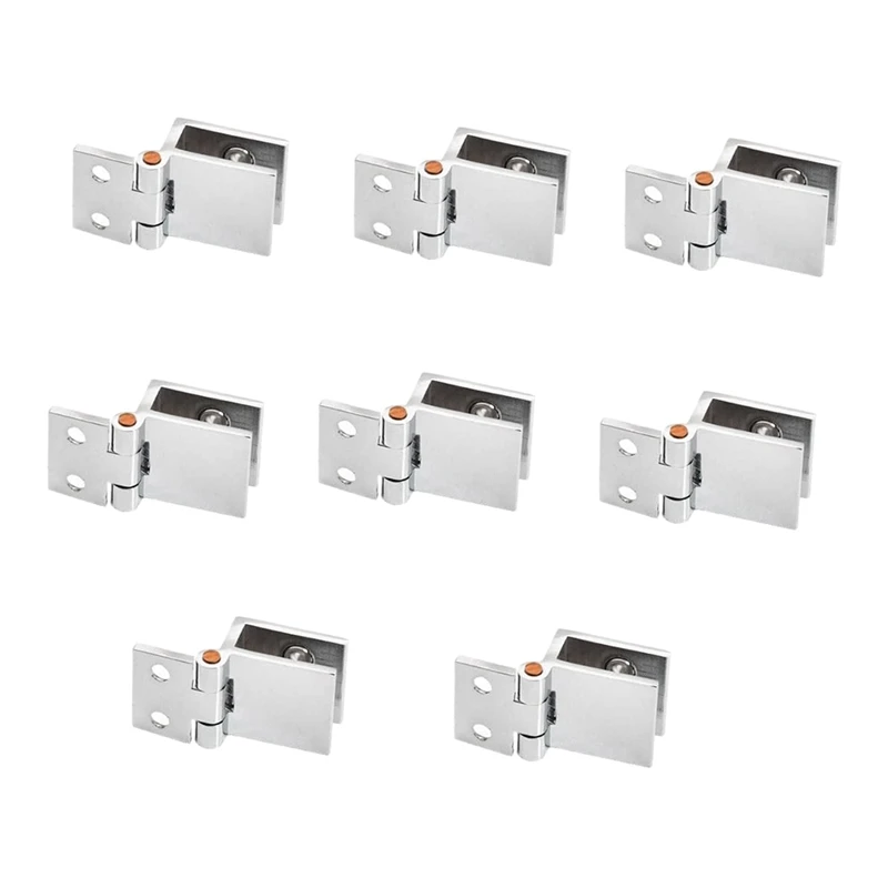 Description Picture 2 of itemSet Of 8 Glass Door Hinges, 5Mm-8Mm Adjustable Rectangle Clamp Single Clip For Cabinet Cupboard Glass Door Hinges