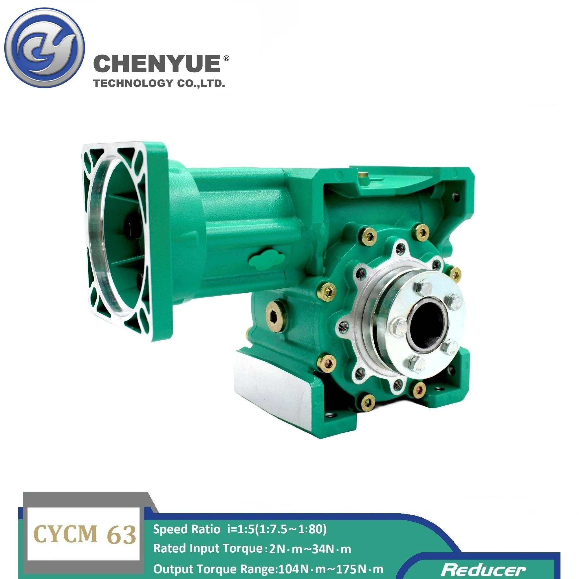 

CHENYUE Adjustable Backlash 0.5-2Arc Minute Worm Gearbox CYCM63 Input shaft14/19/20/22/24 Output30 Ratio5:1/80:1Free Maintenance