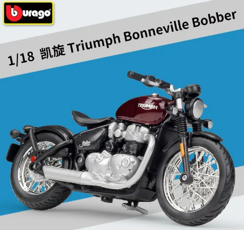 

Bburago 1:18 Triumph Bonneville Bobber модель спортивного мотоцикла из сплава имитация отлитых металлических уличных мотоциклов Модель для детей