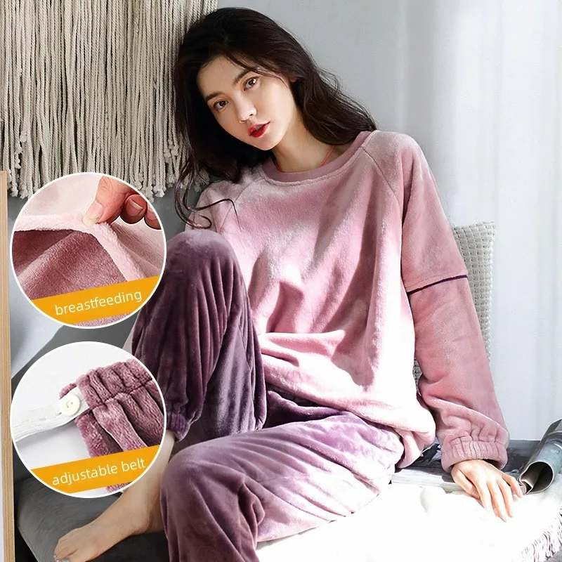 Pregnancy Soft Comfy Pajama- Wine Berry
