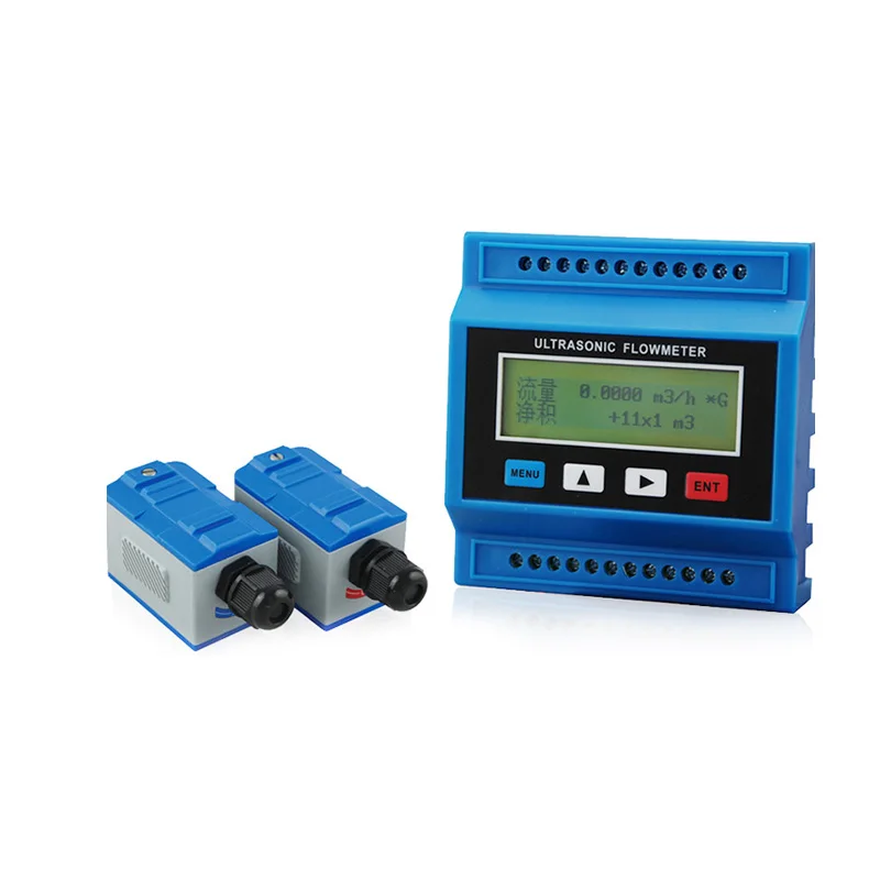 TUF-2000M-TS-2 Digital Liquid Ultrasonic Flowmeter Water Flow Meter Module/RTU with TS2 Transducer (DN25-100mm)