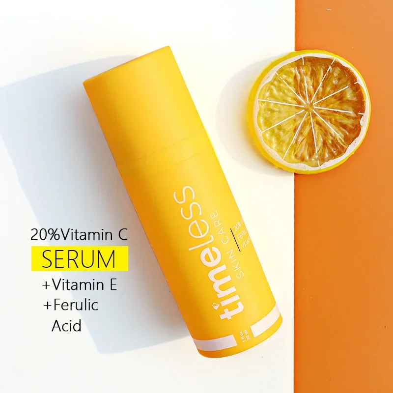 

Timeless 30ml 20% VITAMIN C+E Ferulic Acid Serum Whitening Skin Anti Wrinkle Brigin Skin Care Face Serum Make Up Bulk Base