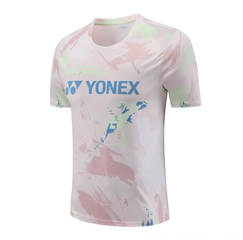 Short Sleeve T Shirt Badminton Uniforms Yonex Badminton Clothing Men's and Women's Competition Quick-drying Breathable Sweat-absorbing Tops Short-sleeved T-shirts
