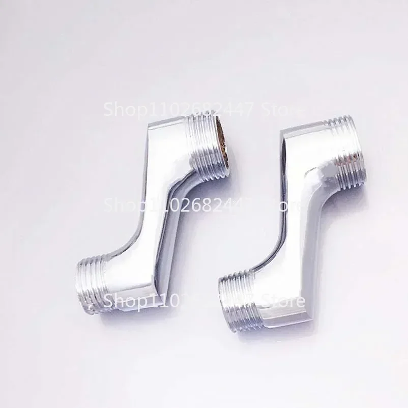 Large Bend Angle Copper Shower Faucet, Electroplating, Offset Foot, Distance Reduction,