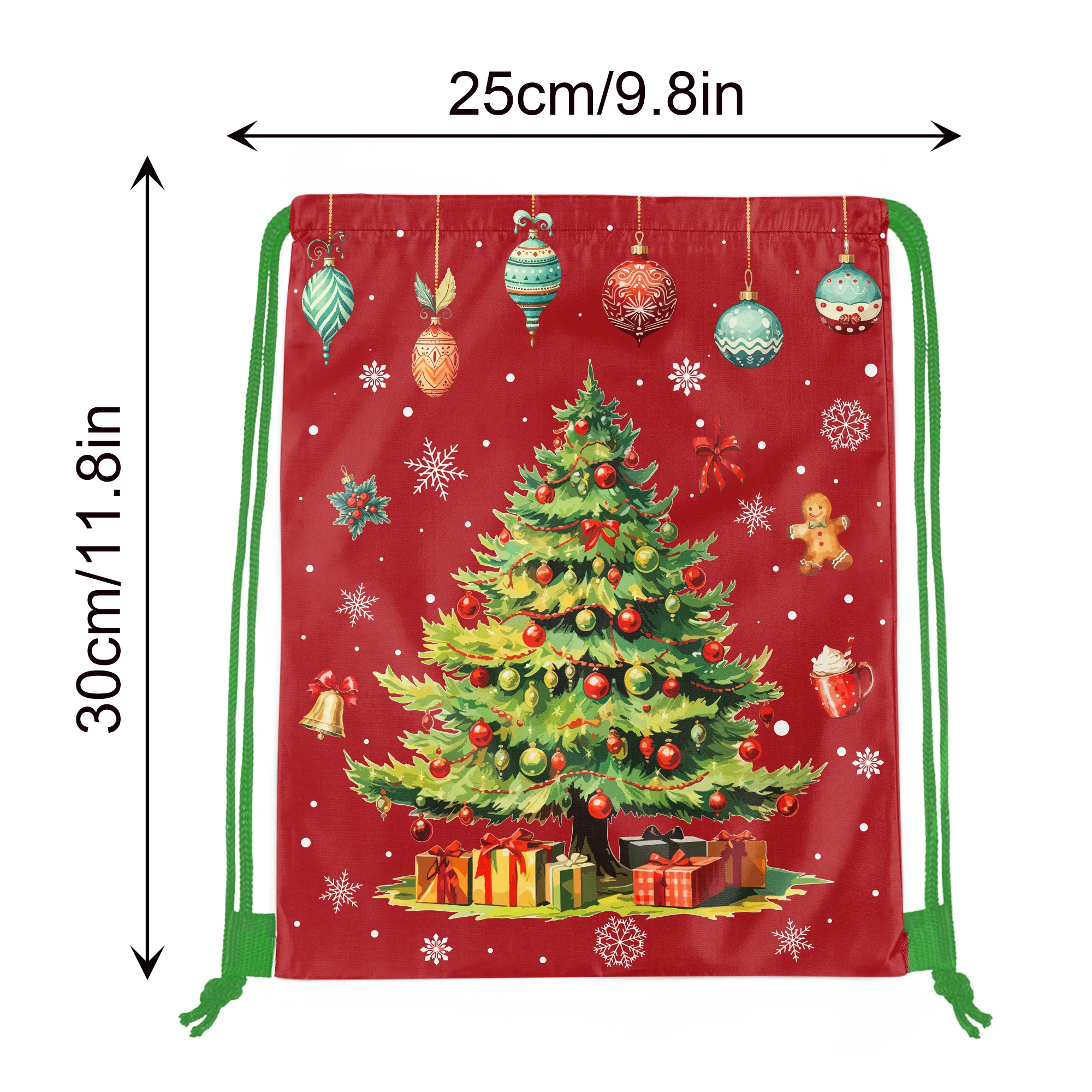10 Stück Frohe Weihnachten Thema Vlies Geschenktüte für Weihnachtsfeier, Weihnachtssockenmuster Verpackungsbeutel für Weihnachtsfeierzubehör – Detail 4