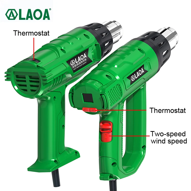 LAOA Hot Air Gun 2000W Digital Heat Gun Car Film Variable Temperature for Shrink wrapping Paint Remover/Stripper Thermal Blower 3