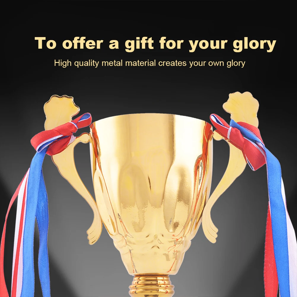 Trophy Cup Metal/Plastic Gold Trophy Cup 23cm Basketball Football Sports Award For Party Ceremony