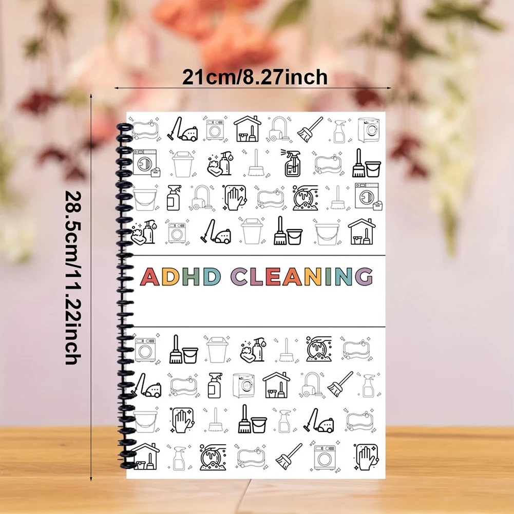 청소 계획 일정 ADHD 청소 플래너 일일 주간 월간 가정용 청소 플래너 가정 DIY 일정 및 정리 도구