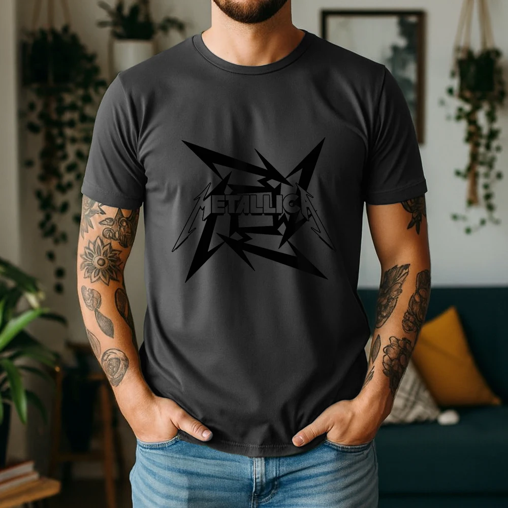 Oversized Breathable Heavy Metal Rock Punk Style 100% Cotton T-Shirt