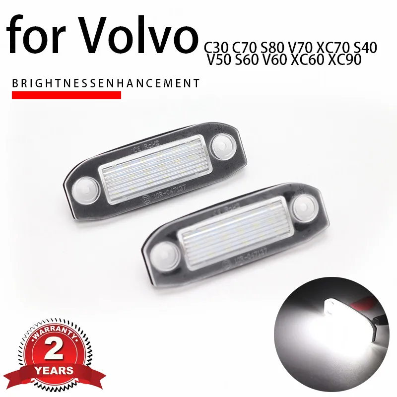 Canbus Xenon White LED Car Number License Plate Lights For Volvo C30