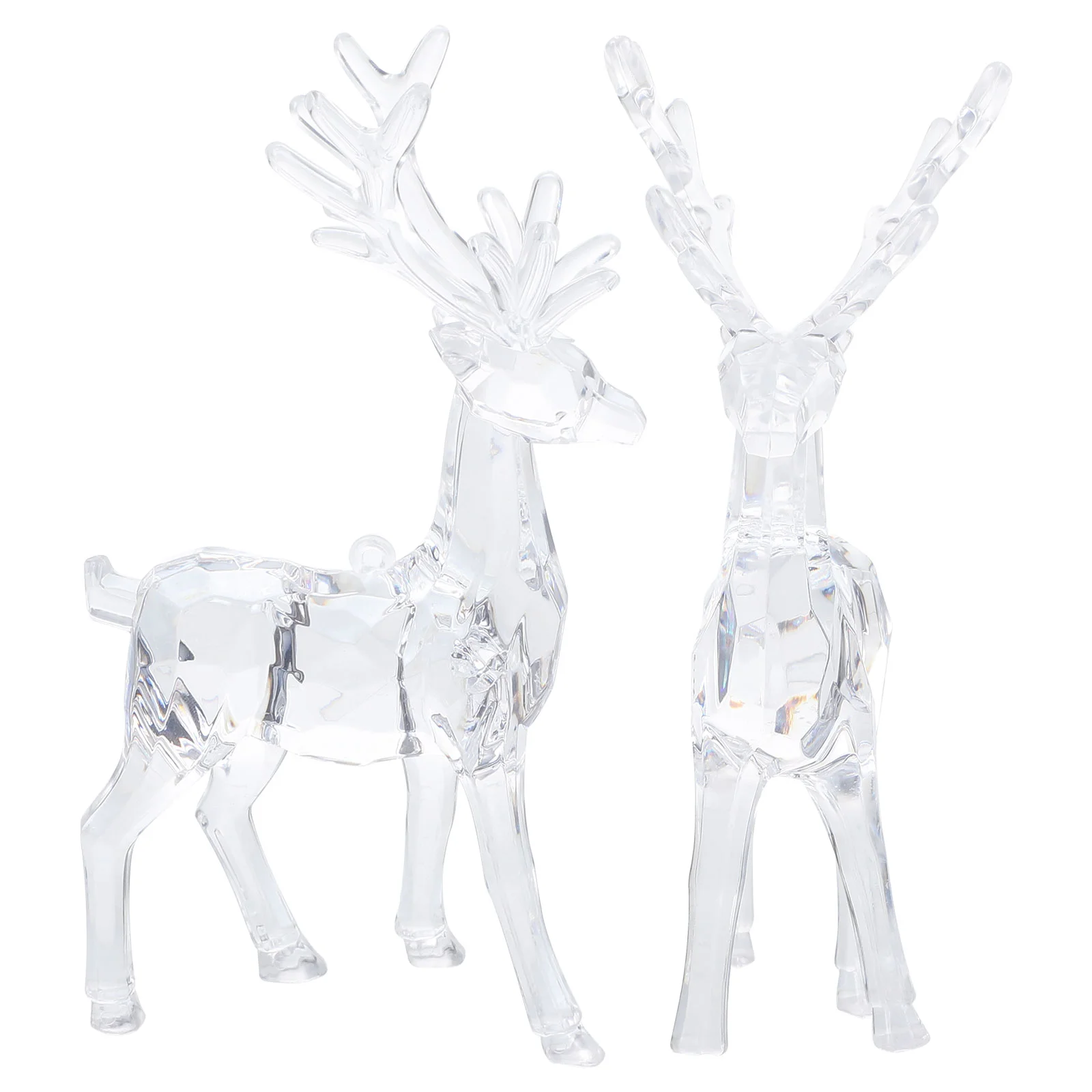 

Crystal Deer Elk Figurines Clear Animal Shaped Miniatures Transparent Sculpture Ornaments Home Office Desktop Decor Gifts