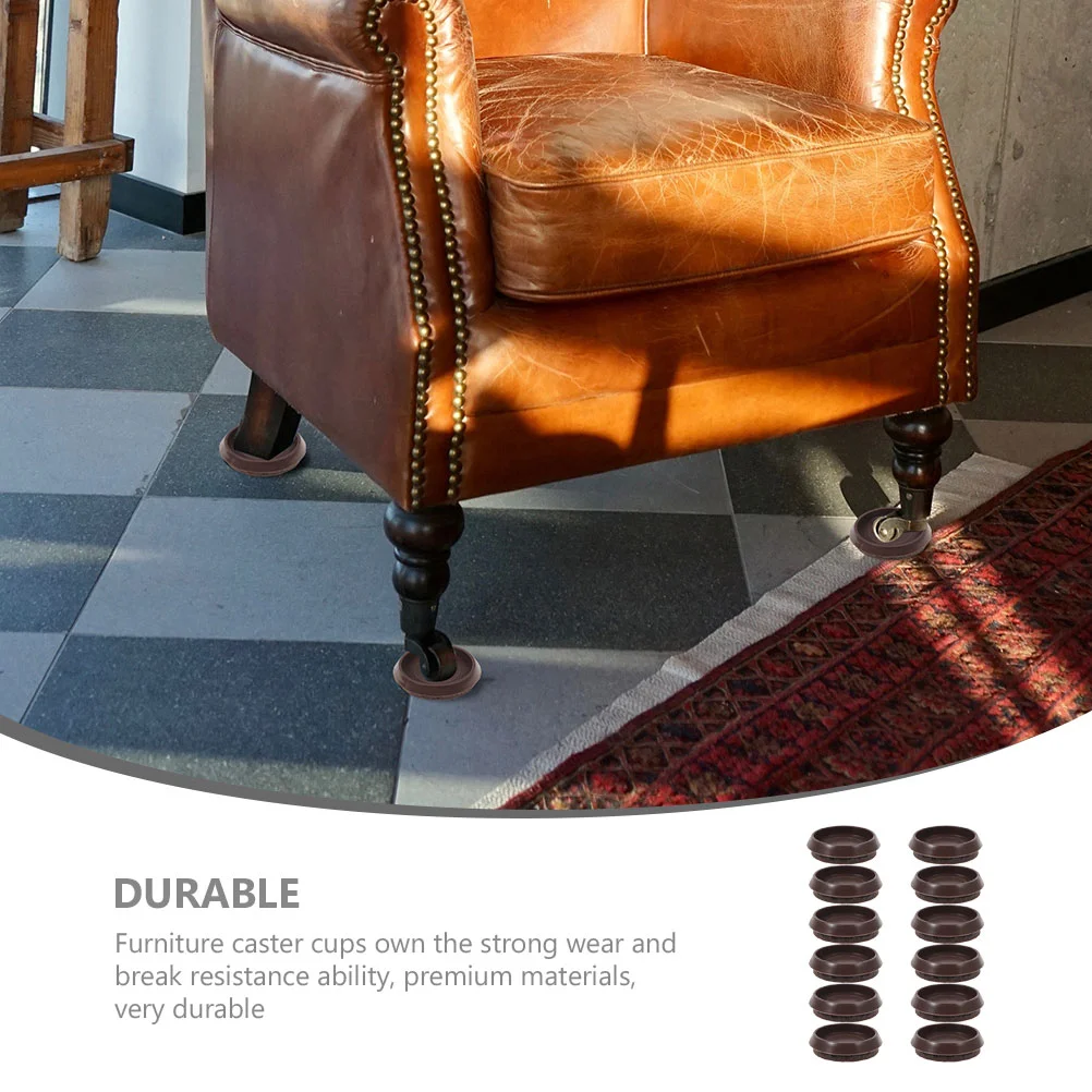 12 Pcs Circle Rugs Fixed Caster Cup Cups Chair Feet Floor Protectors Furniture Pads Washing Machine Wheel Stopper