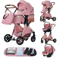 Poussette bébé 3 en 1, poussette à quatre roues, voiture bébé 2 en 1, poussettes légères, poussettes multifonctions, landau, poussette 4
