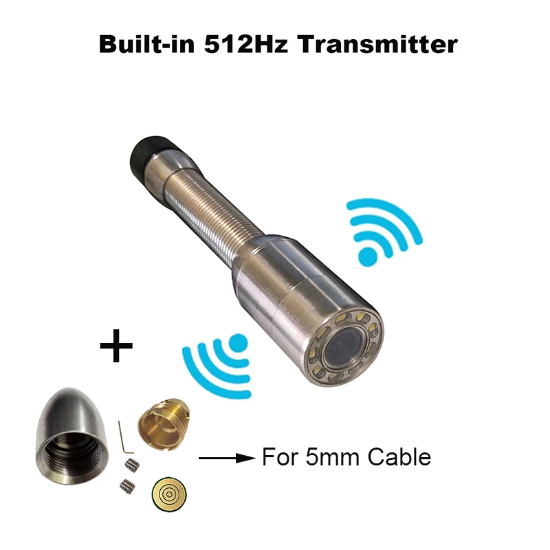 512Hz Transmitter IP68 304 23mm Camera Head Waterproof Industrial Pipe Drain Sewer Inspection Endoscope Camera Accessory 5