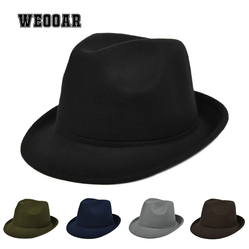 Vintage Fedora Hat Women Men Felt 2022 Luxury Ladies Cowboy Hats Party Black Wedding Church Derby Top Bonnet Men's Panama Bob