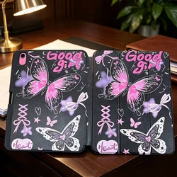 Universal Tablet Cover with Pencil Holder - Fits Various iPad Models - 10.2 7th 8th 9th Gen (Pink HuDie)