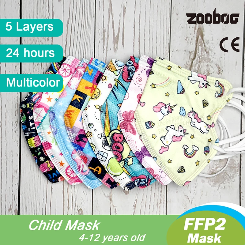 4-12 Year Children's 3D Disposable Face Mask Protective Mascarillas Baby 5ply Breathable Anti-dust Printed Cartoon Masks ni&ntilde;os