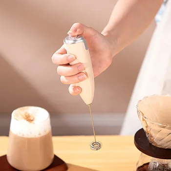 Montalatte a batteria multifunzionale, miscelatore elettrico per caffè al latte, frullino per le uova portatile, miscelazione degli alimenti e agitatore 1