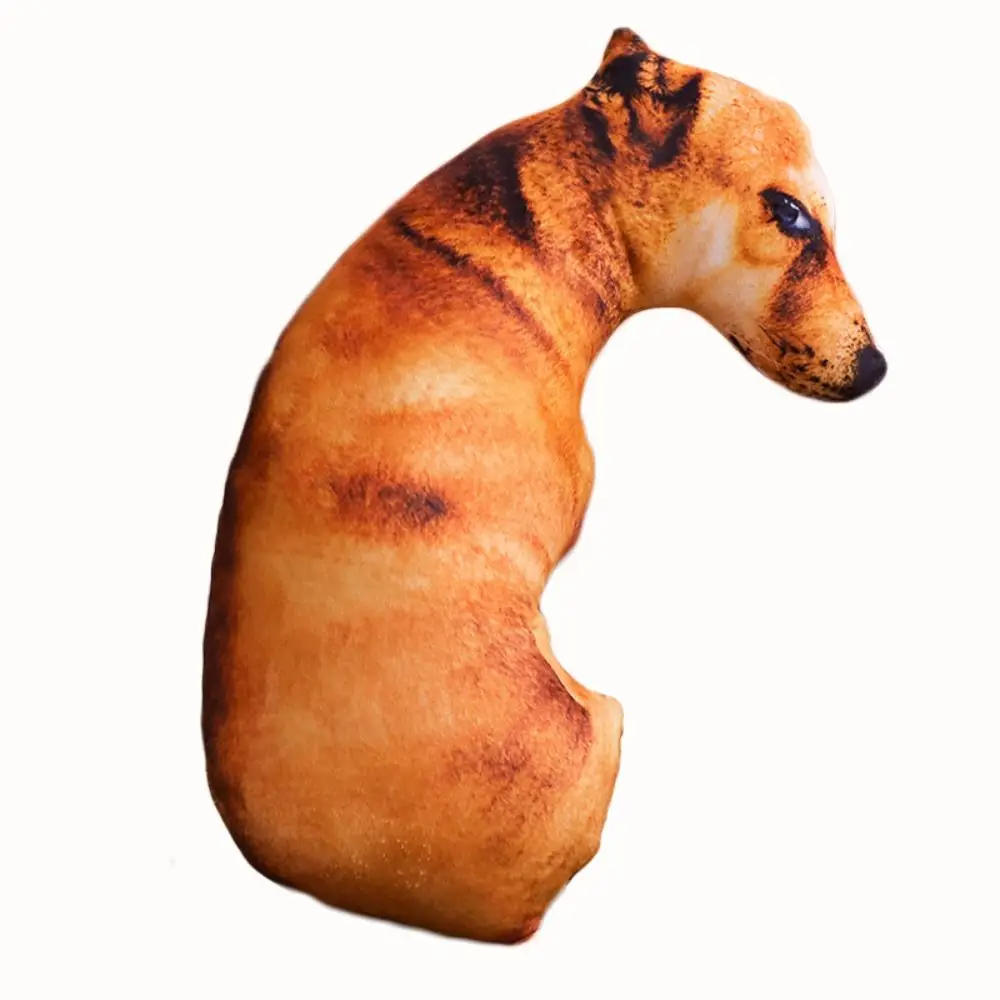 Lifelike 3D Dog Print Throw Pillow - Cute Animal Design for Home Décor and Children's Plush Toy