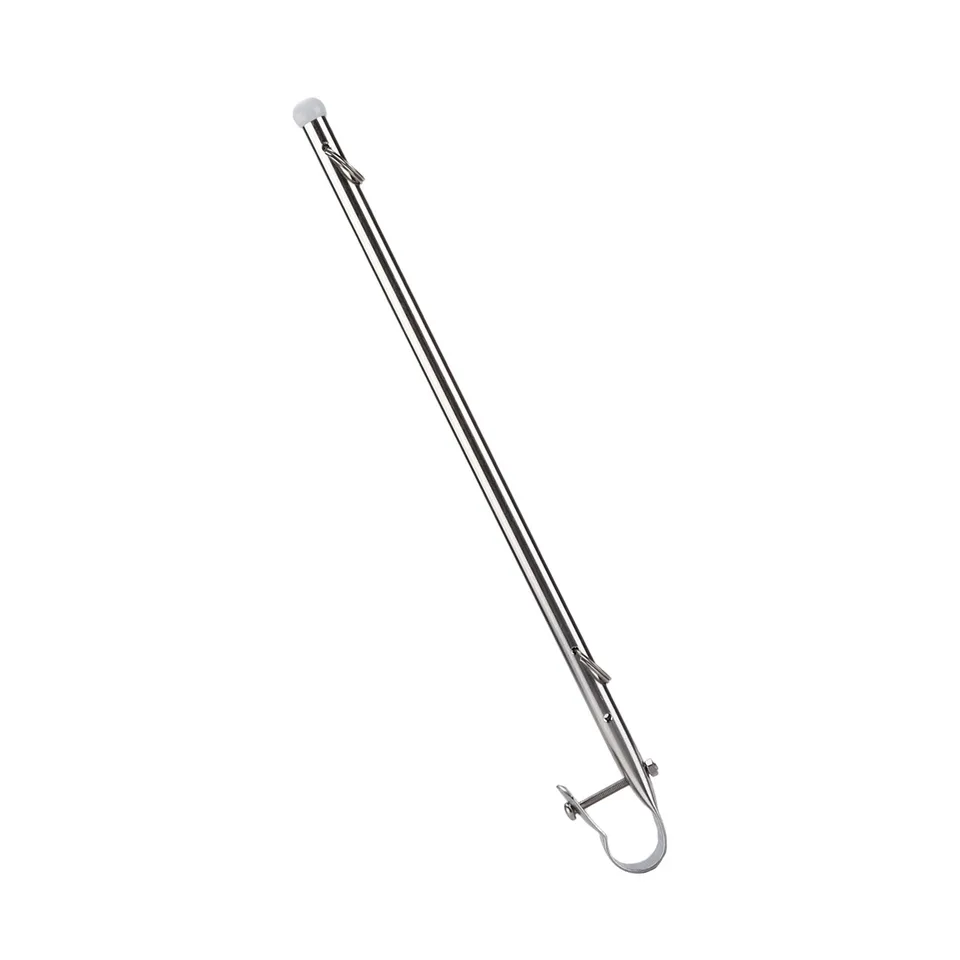 Glac Store Asta Portabandiera In Acciaio Inox 35 Cm Per Barca – Con Bandiera Italiana Tricolore 20x30 Cm Inclusa