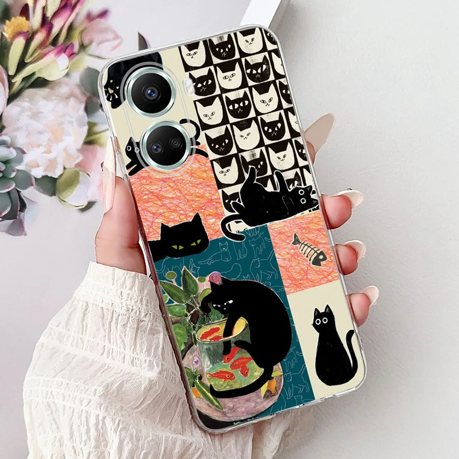 Fashionable Soft Slim Phone Case with Painted Design - Compatible with Huawei Nova 10 Series