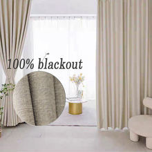 Linen Blackout Curtains – Luxury Opaque Window Drapes