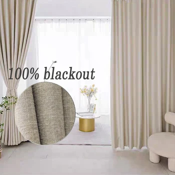 Tende oscuranti in lino Asazal per soggiorno camera da letto Decorazione ombreggiante completa di alta qualità Tende per finestre opache moderne di lusso 1