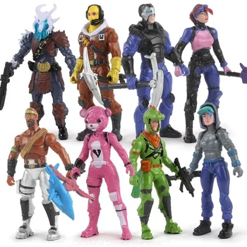 8Pcs/Set Fortnite Toys 10-11cm Action Figure Model Game Fornite 8th Generation Toy Doll with Weapon Kids Boys Birthday Xmas Gift 1