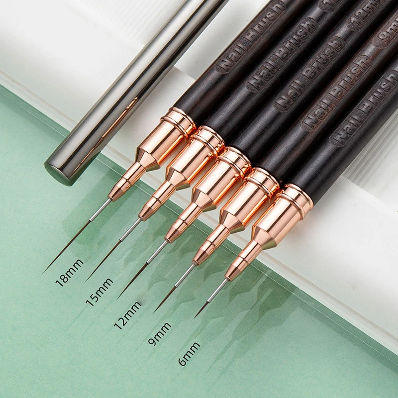 Sandalwood Nail Art Needle Tube Wire Drawing Pen Ultra-Fine Wire Drawing Pen Set Colored Hook Brush