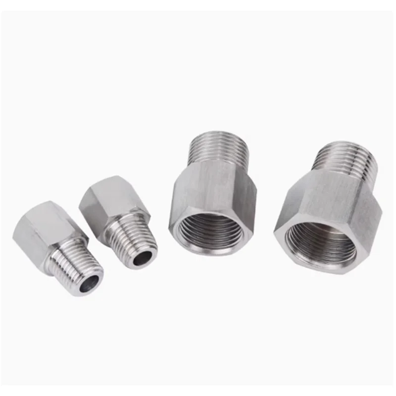 M5 M6 M8 M10 Female To Male BSP Metric Thread Stainless Steel High Pressure Pipe Fitting Adapter Coupling