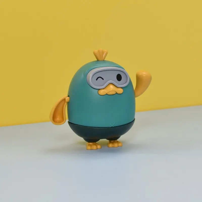 1Pcs Kid Bath Wash Pull Line Little Duck Baby Summer Bathroom Swimming Winding Toy 4