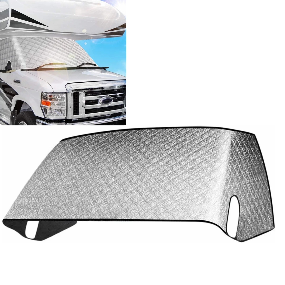 RV Caravan Windschutzscheibe Schneedecke Langlebige Frontscheibe Sonnenschutzabdeckung Wohnmobilzubehör für Klasse C Ford E450 1997–2022