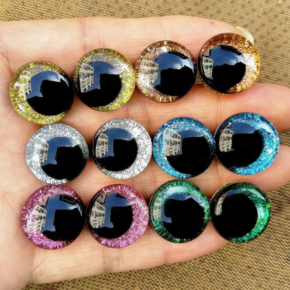 Googly Eyes 10PCS/LOT Cartoon Toy Glitter Safety Round Dolls Pupil