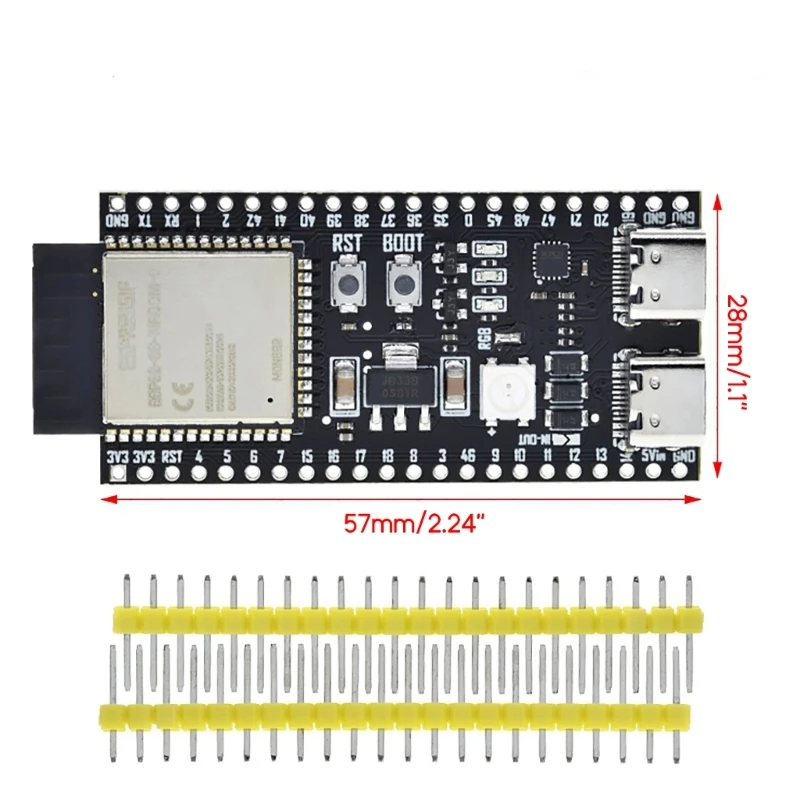 ESP32-S3-DevKitC-1-N8R2 ���� ���� ����, ��������, �������� 2 ���, �Ƶ��̳�� ����ũ����Ʈ�ѷ�