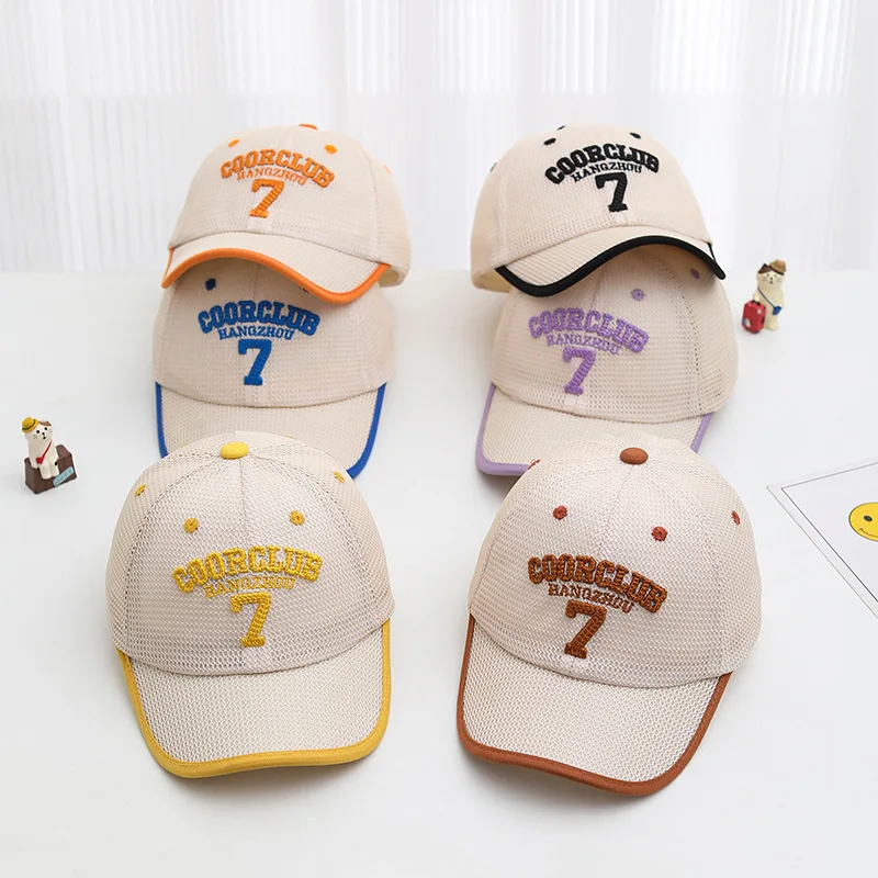 

Детские шляпы, летняя шапка для детей, сетчатая дышащая бейсбольная шляпа, универсальная детская Солнцезащитная шляпа от солнца, детская шляпа для девочек, аксессуары