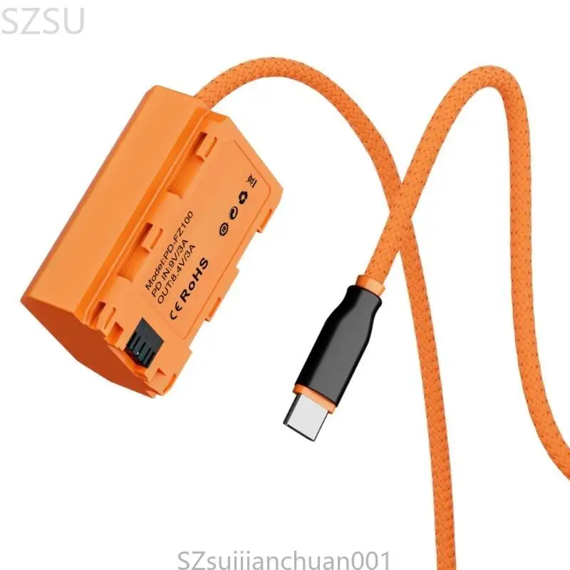 SZSU Type C to FZ100 Battery for A7III A7C Cameras Continuous Power Supply for Live Streaming and Video Recording