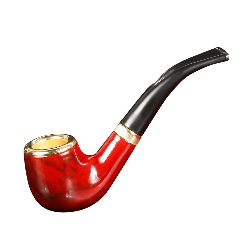 Detachable resin wood grain leopard print portable washable smoking pipe accessories