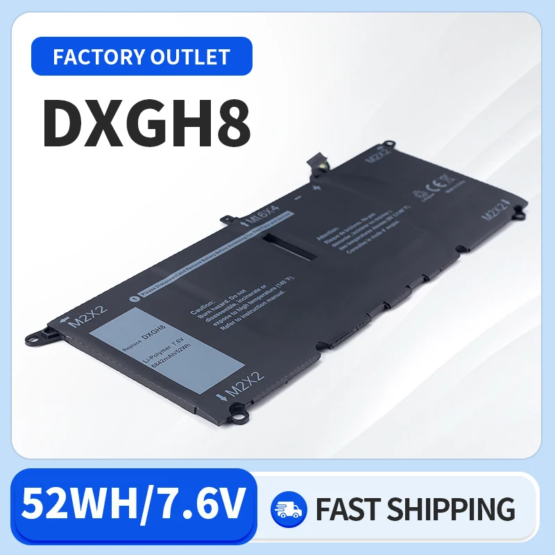 

Somi DXGH8 Laptop Battery For Dell XPS 13 9380 9370 7390 For Dell Inspiron 7390 2-in-1 7490 G8VCF H754V 0H754V P82G