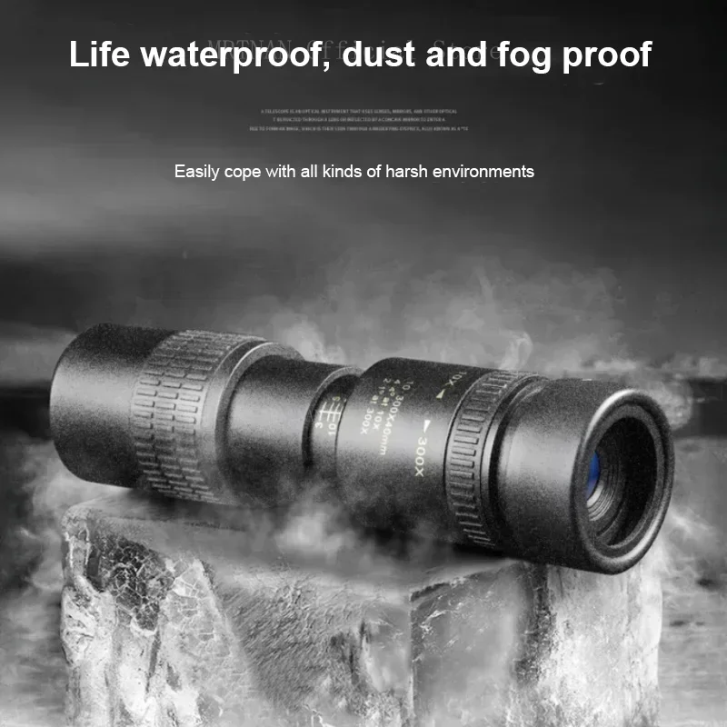10-300x40 Telescope Zoom Portable Powerful Binoculars, With Tripod And Mobile Phone Bracket, Camping Travel Remote Monocular 2