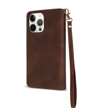 Wallet Multi-card Zipper Kickstand Magnetic Flip Leather Case For iPhone 16 Pro Max 15 Plus 14 13 Mini 12 11 SE 2 X XS XR 8 7 6s 31