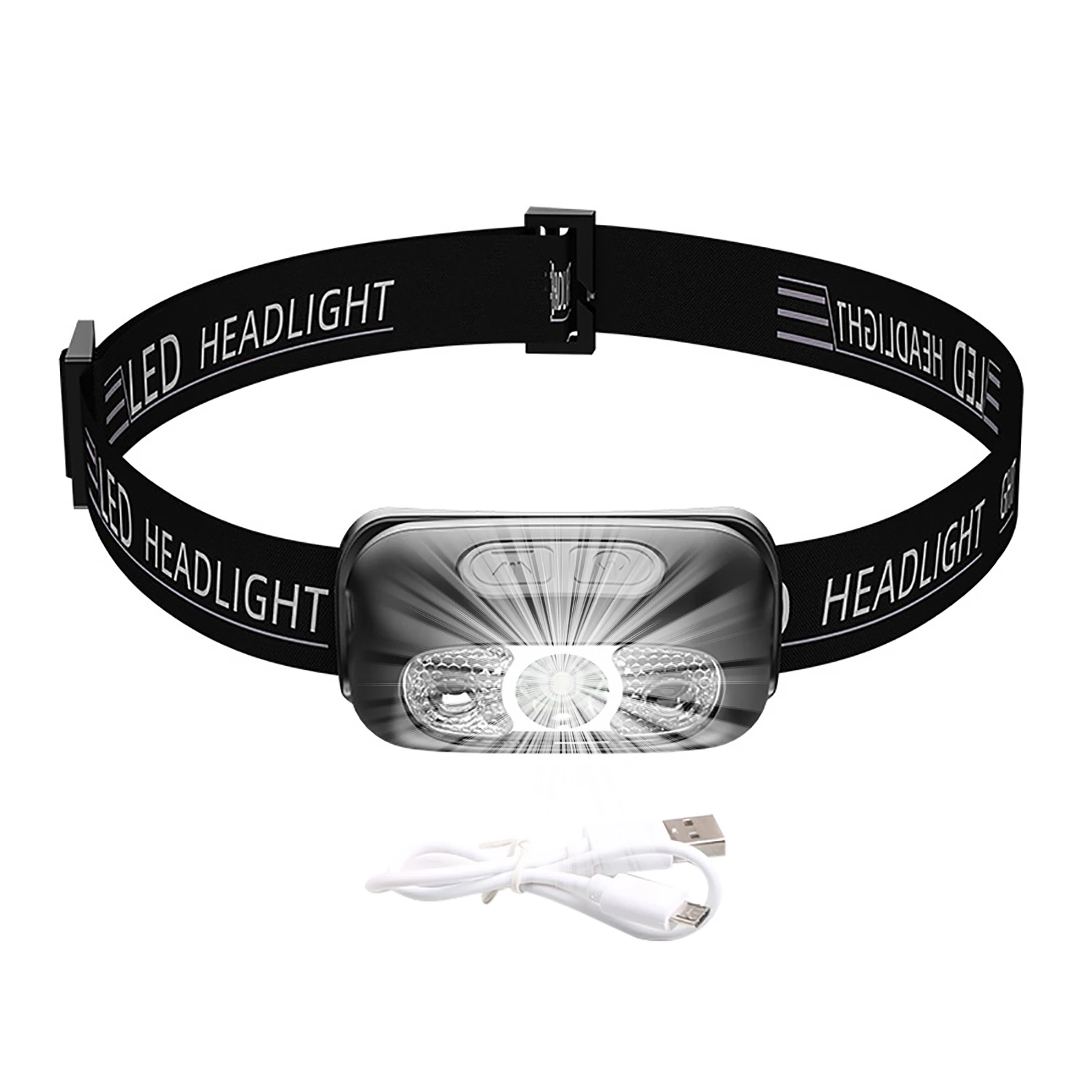 

LED Head Lamps Rechargeable Headlight With XPE Bead 500 Lumen USB Charging Headlight With 2200 MAh Battery Camping Accessories