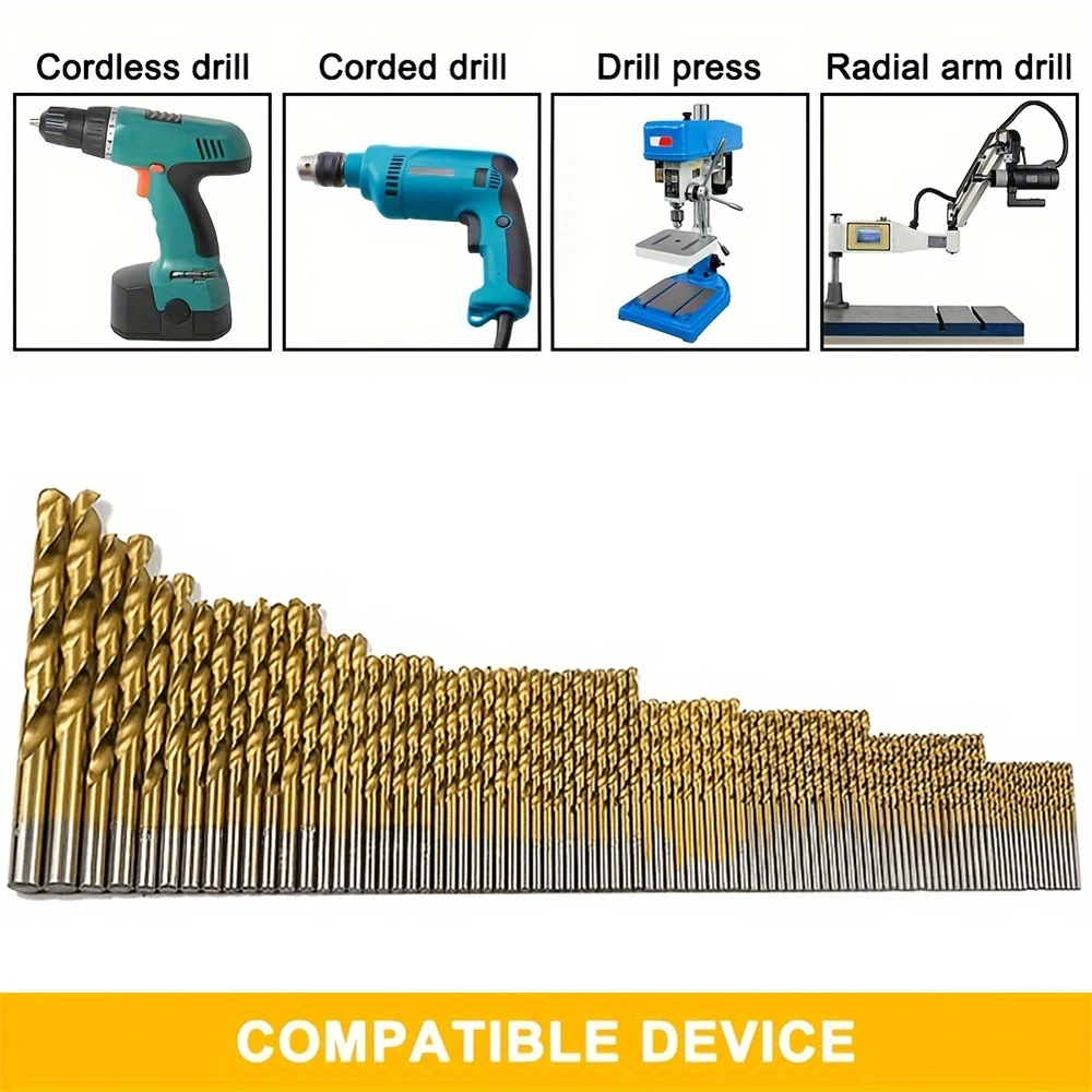 Drill Bit Set 99Pcs HSS 4241 for Metal Wood